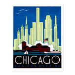 1930 Visit Chicago Poster Post Card