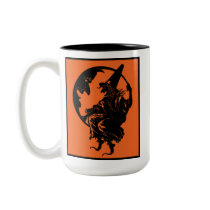 1930s Art Deco Witch and Moon Mug