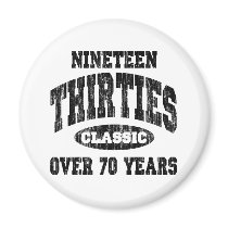 1930's Classic Birthday magnets by BirthdayObsessions 1930's Classic Birthday magnets