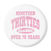 1930's Classic Birthday magnets by BirthdayObsessions 1930's Classic Birthday magnets