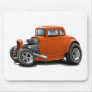 1930's Hot Rod Orange Car Mouse Pad
