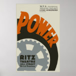 1930s "Power" Art Deco Vintage Poster