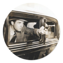 1930's Road Rage Round Stickers