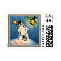 1930s Snowman Stamp