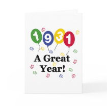 1931 A Great Year Birthday cards
