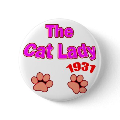 1931 cat lady buttons by birthyeardesigns