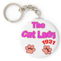 1931 cat lady key chain