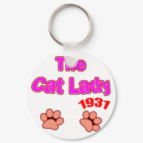 1931 cat lady keychains