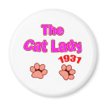 1931 cat lady refrigerator magnets
