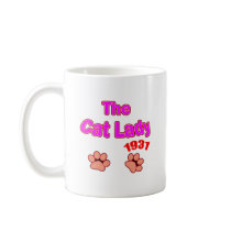 1931 cat lady coffee mug