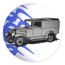 1931 CHEVY PANEL TRUCK ROUND STICKER