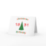 1931 Christmas Birthday Greeting Card