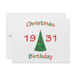 1931 Christmas Birthday Announcement