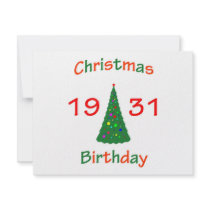 1931 Christmas Birthday Announcement
