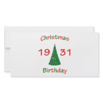 1931 Christmas Birthday Photo Card Template
