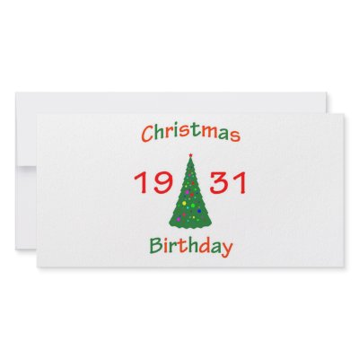 1931 Christmas Birthday Photo Card Template by christmasbirthday911