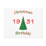 1931 Christmas Birthday Post Card