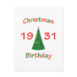 1931 Christmas Birthday Post Cards