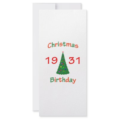 1931 Christmas Birthday Rack Card Design by christmasbirthday911