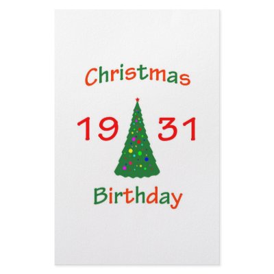 1931 Christmas Birthday Customized Stationery by christmasbirthday911