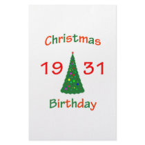 1931 Christmas Birthday Customized Stationery