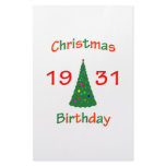 1931 Christmas Birthday Customized Stationery