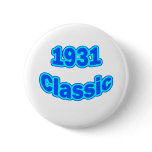 1931 Classic Blue Pinback Buttons