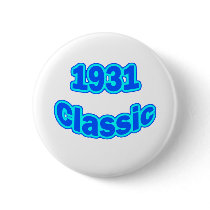 1931 Classic Blue Pinback Buttons