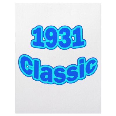 1931 Classic Blue Personalized Letterhead by birthyeardesigns3