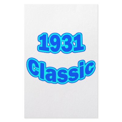 1931 Classic Blue Stationery Design by birthyeardesigns3