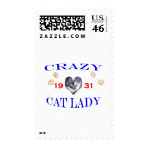 1931 Crazy Cat Lady postage