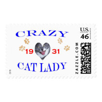 1931 Crazy Cat Lady Postage Stamps