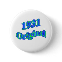 1931 Original Blue Green Button