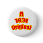 1931 Original Red Pinback Button