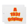 1931 Original Red Custom Announcement