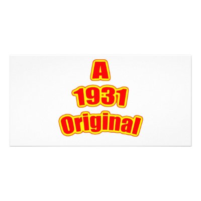 1931 Original Red Customized Photo Card by birthyeardesigns4