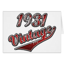 1931 Vintage Cards