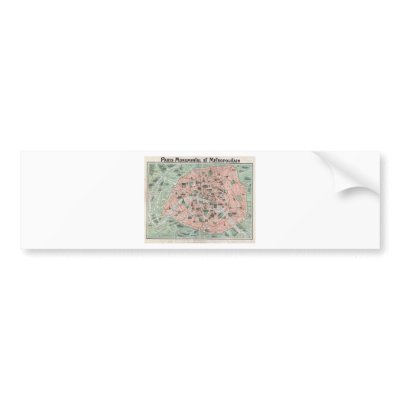1932 Art Deco Map of Paris, France Bumper Sticker by tantriskb
