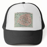 1932 Art Deco Map of Paris, France Mesh Hat