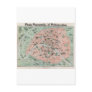 1932 Art Deco Map of Paris, France Postcards