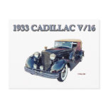 1933 CADILLAC V/16 POSTCARD