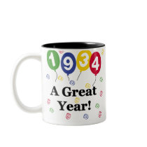 1934 A Great Year Birthday mugs