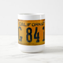 1934 California License Plate Mug