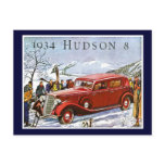 1934 Hudson 8 - Vintage Advertisement postcards