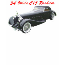 1934 Voisin C15 Roadster t-shirts by ezcat1 1934 Voisin C15 Roadster t-shirts