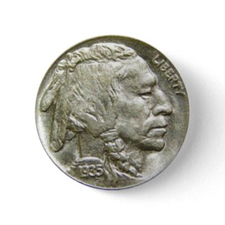 1935 Indian Head Nickel Button button