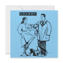 1935 Light Blue Chummy Custom Invitations