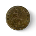 1936 British penny button