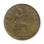 1936 British penny magnet