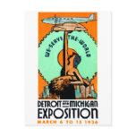 1936 Detroit   Michigan Expo Poster Postcards
